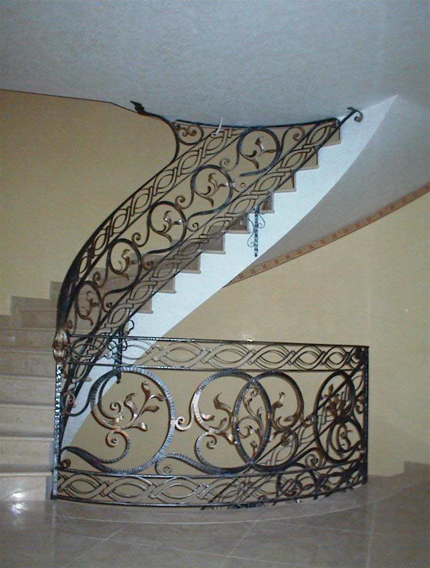 double_color_wrought_iron_stairway